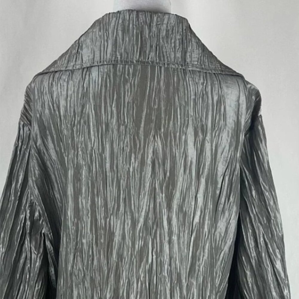 RUBY RD. WOMAN Metallic Silver Textured Jacket Size 24W PLUS NWOT - Picture 6 of 11